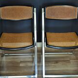 Vintage folding can chairs