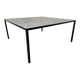 Mid-Century Modernist Rectangular Bleu Black Steel and Ceramic Coffee Table, 1960s