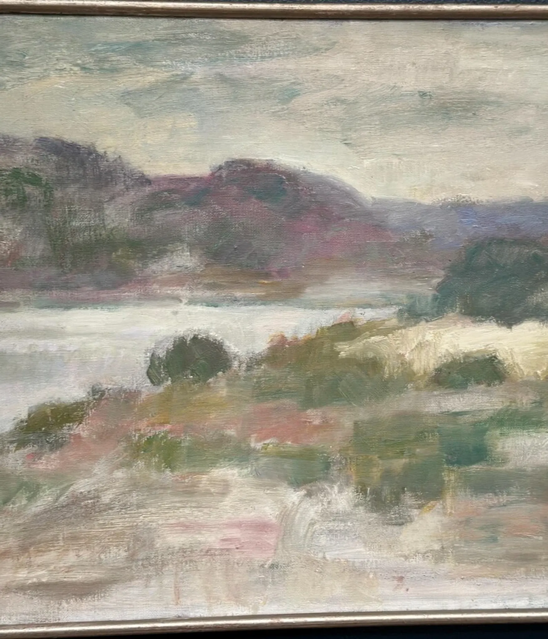 Large Original Swedish Oil on Canvas – "Early Morning" by Gunnel Forssell – Signed – Vintage and Framed – 83 × 50 cm (32.7" × 19.7")