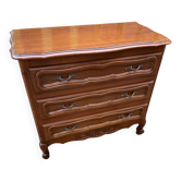 Commode de style louis XV en bois massif, années 70