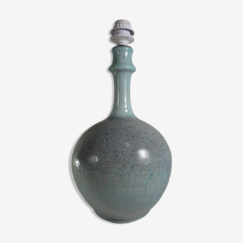 Pied de lampe en céramique bleue, vintage
