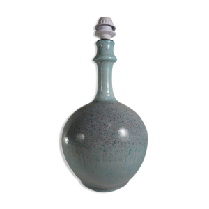 Pied de lampe en céramique bleue,