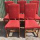 Vintage Louis XIII style chairs sheep bones in beech and velvet.