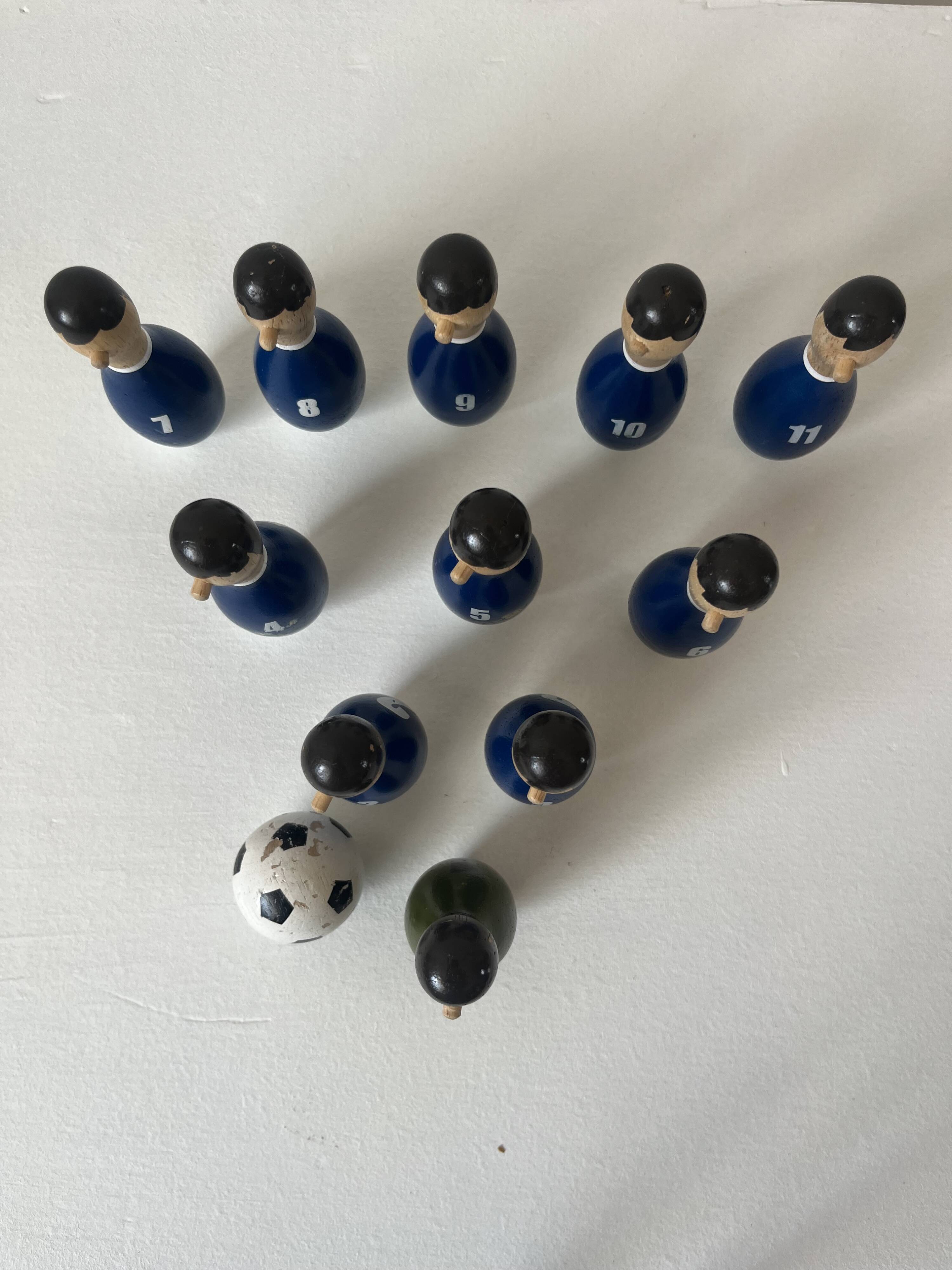 Wooden football bowling game