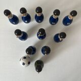 Wooden football bowling game