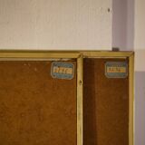 Pair of canvases on jute, ethnic art, framed by Trousson et Cie, Roubaix, 1970s.