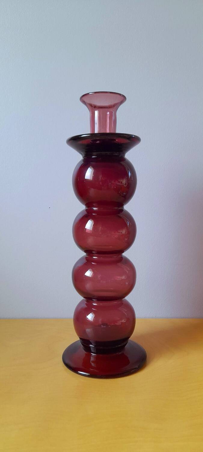 Bougeoir en verre contemporain