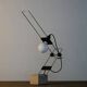 Brutalist lamp in travertine, Italy, 1970s