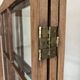 Antique screen in solid oak and glass