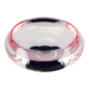 1960s Czech Pink and Blue Sommerso Glass Ashtray by Hospodka