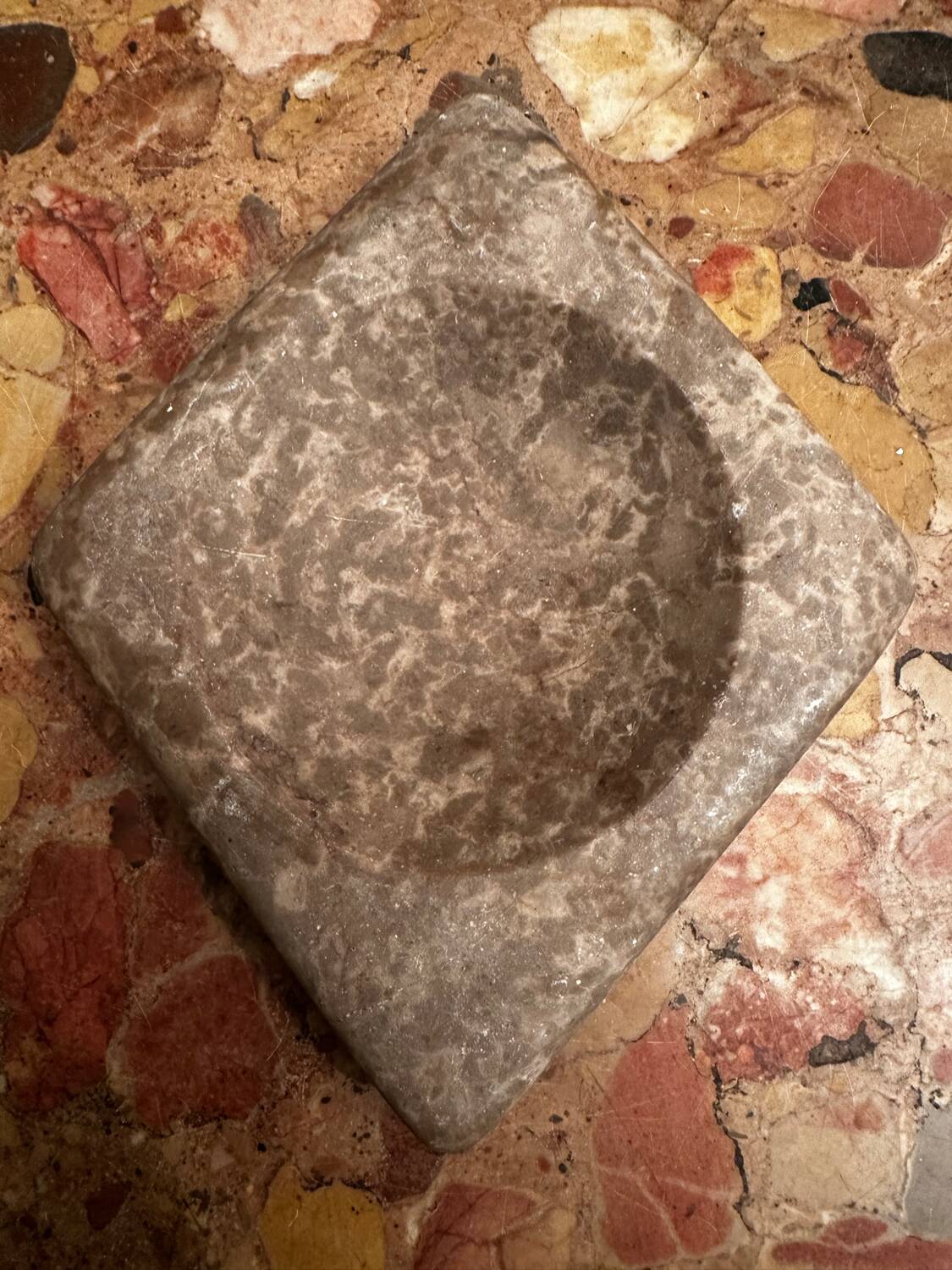 Ashtray / Tray in Diamond Shape Art Deco Period in Marble