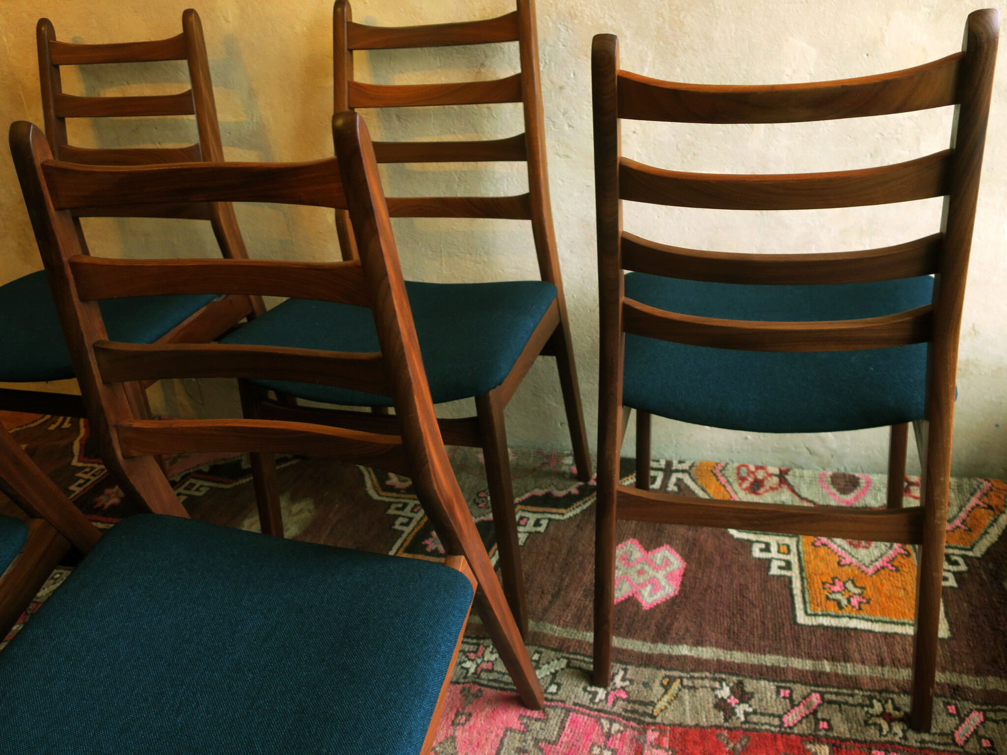 Set of 6 mid-century Danish teak dining chairs, 1960s