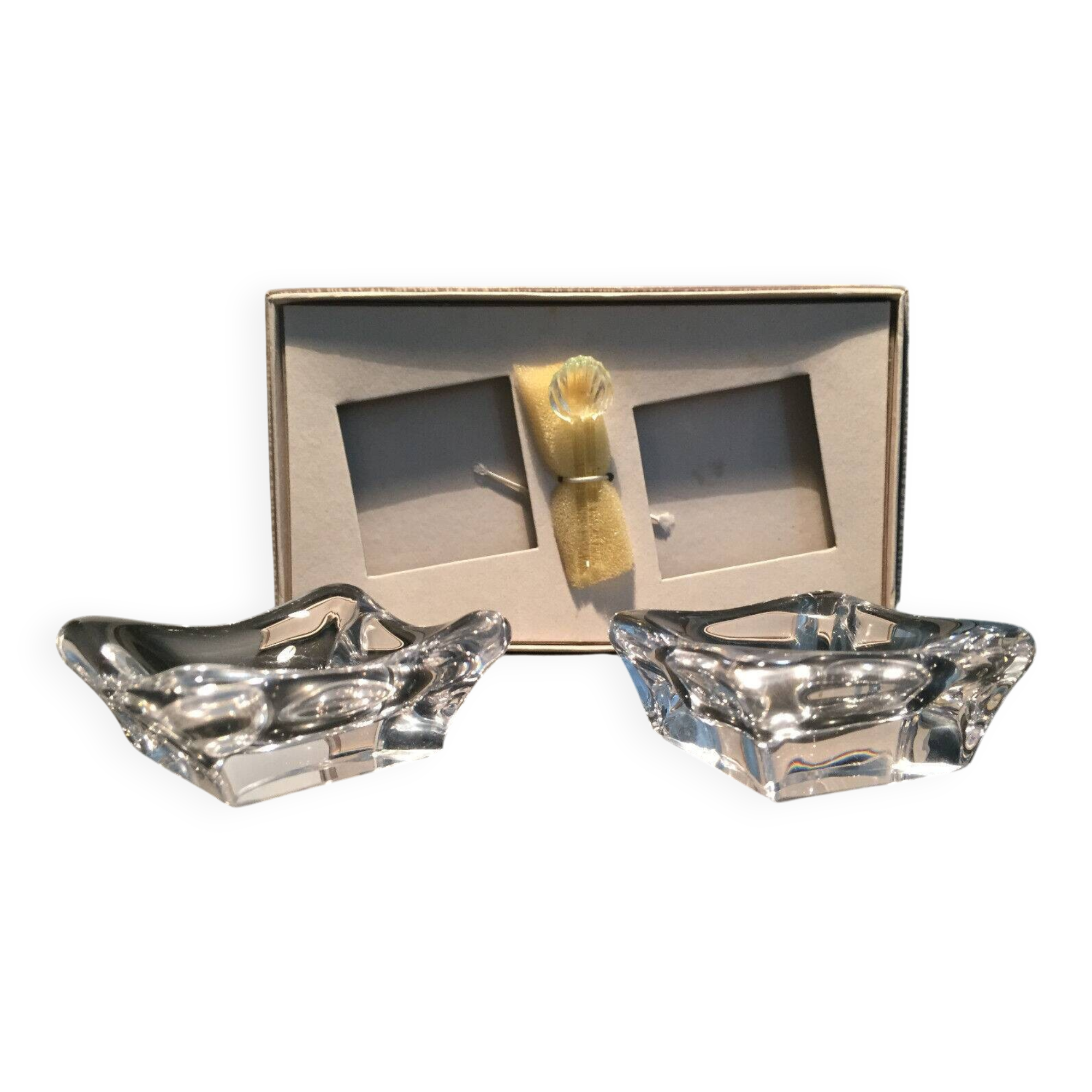 Salière poivrière BAYEL cristal dans boite