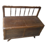 Petit Banc Coffre Chêne - XXè