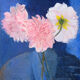 Old paint by Pierre Pelloux (1903-1975) - bunch of Dahlia