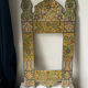 Antique wooden painted frame with flower motifs   88 cm x 47 cm