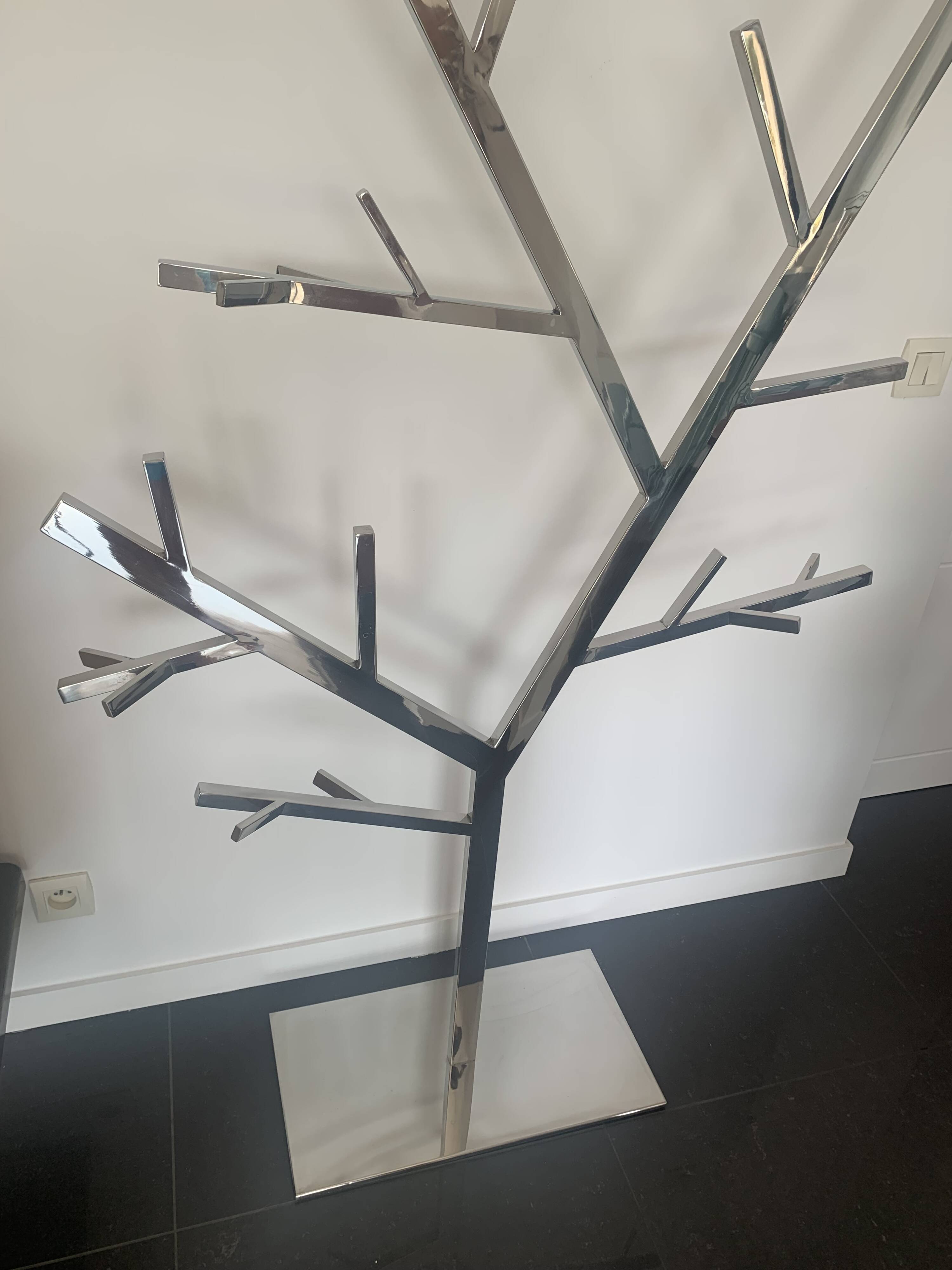 Coat rack tree chrome steel