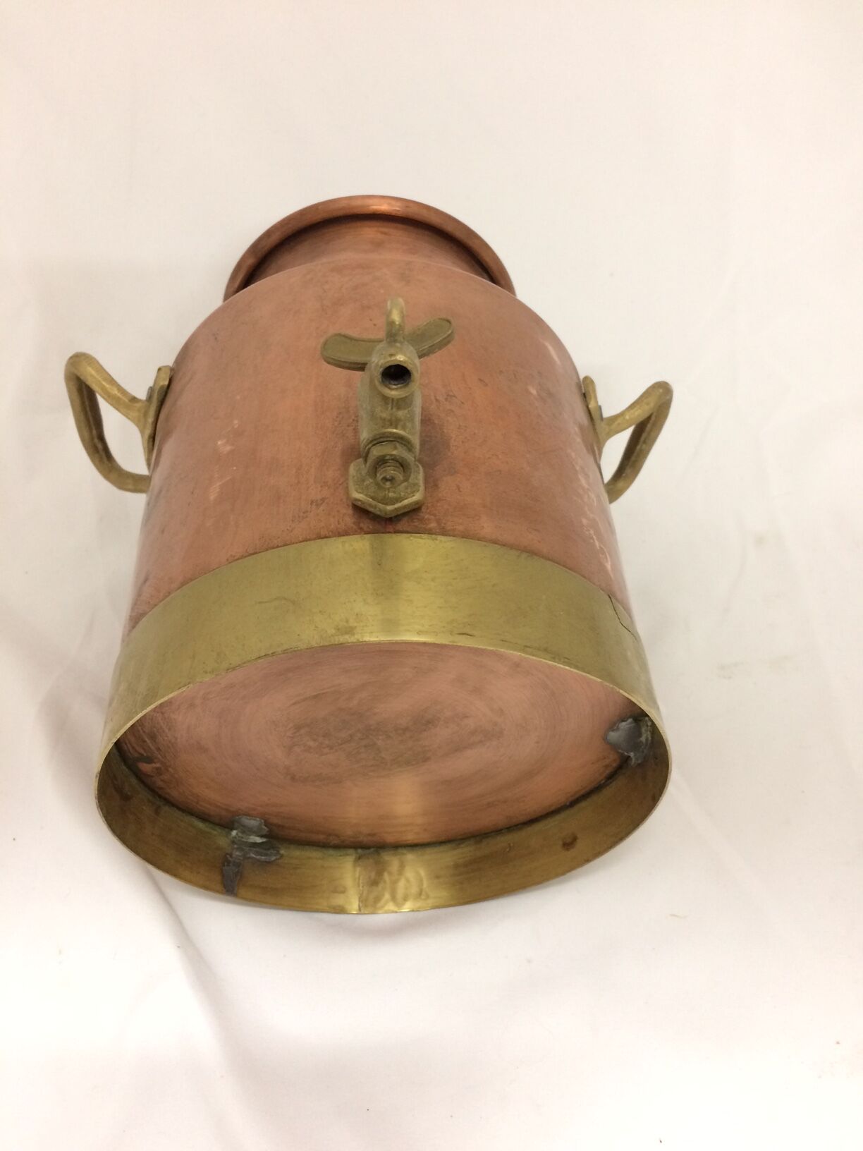 Old copper milk pot
