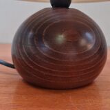 Wooden ball table lamp