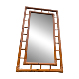 Vintage bamboo mirror 1970