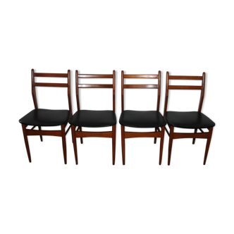 Lot 4 chaises scandinaves des années 60