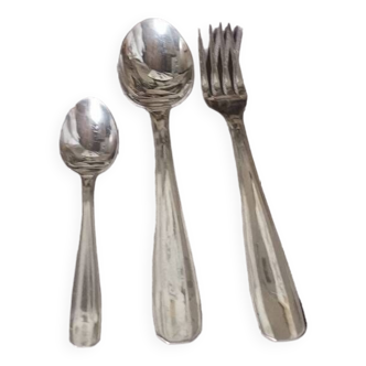 Cutlery set 36 pieces silver metal MF