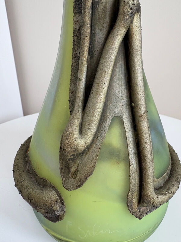 Grand vase sculptural Brutaliste – Florea SILVIU – 41 cm