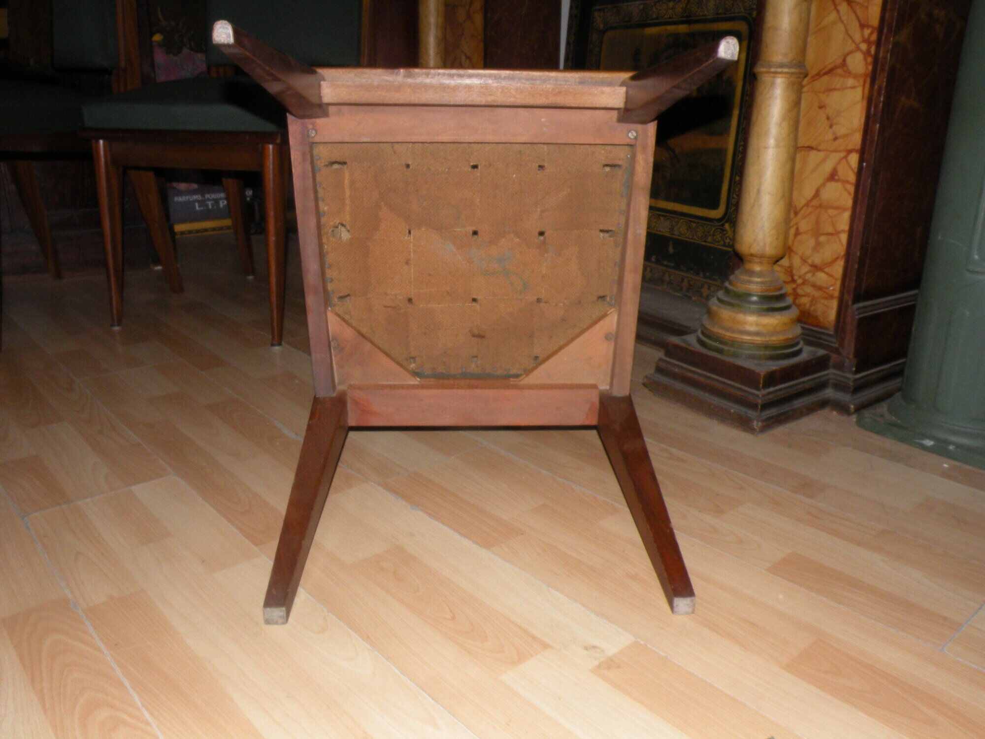 Set of 12 high quality mahogany and skai chairs 1940-1950
