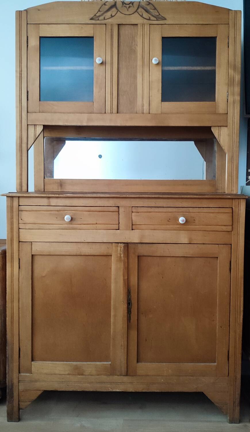 Vintage light wood sideboard