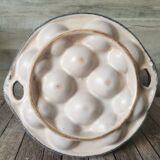 6 glazed ceramic snail plates