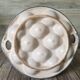 6 glazed ceramic snail plates