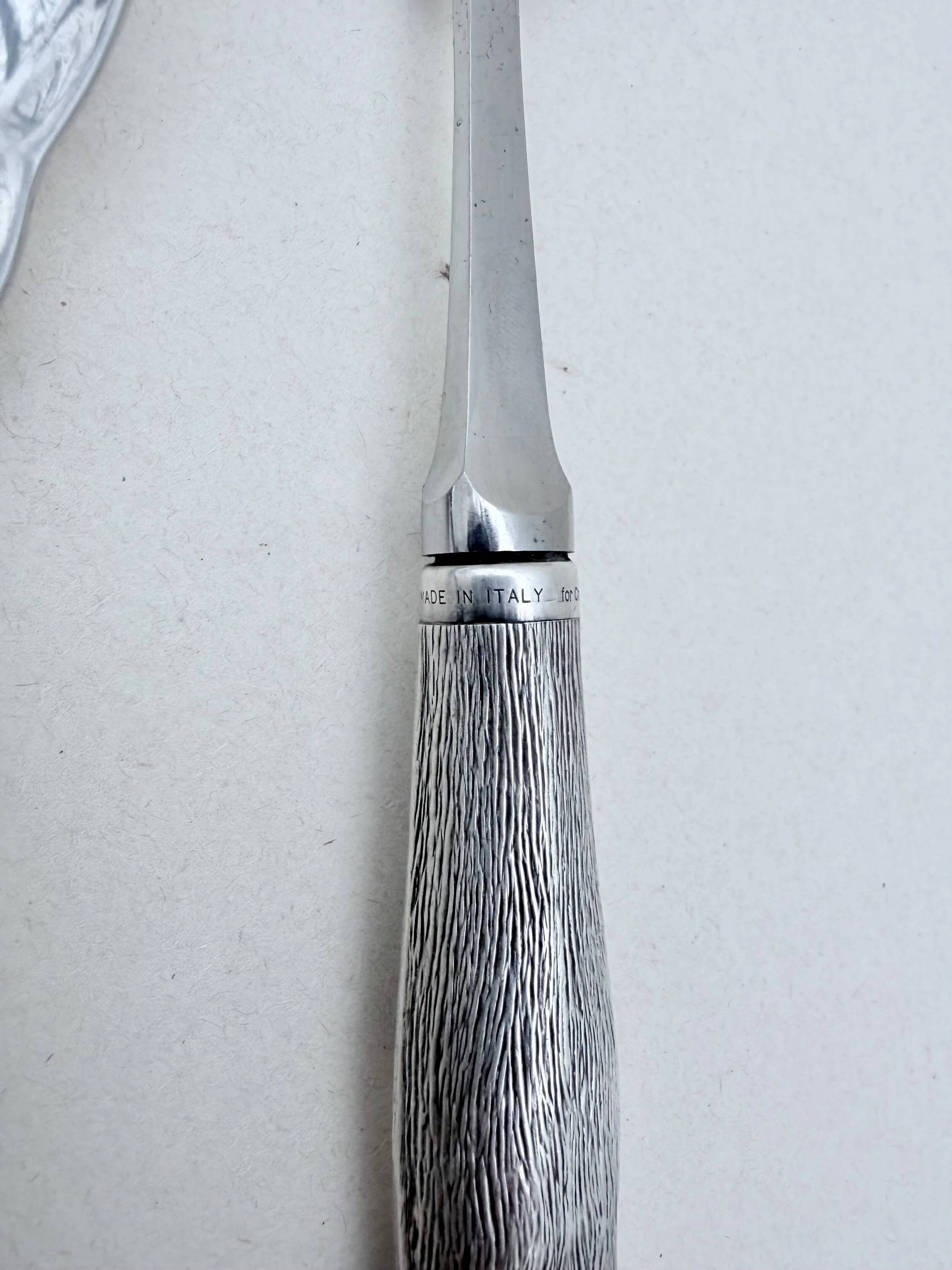 Christian Dior salad servers with 925 sterling silver handles, Italy