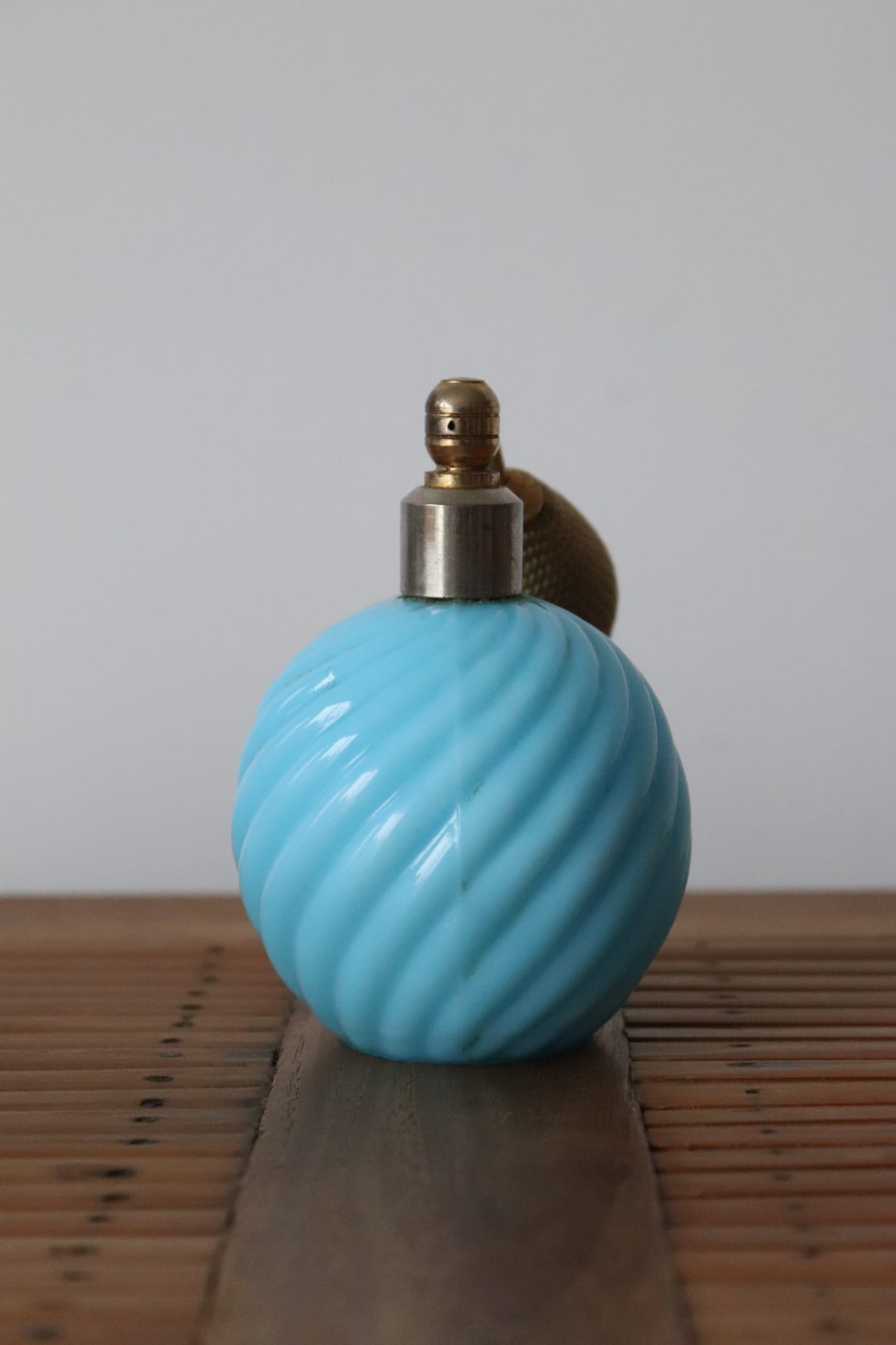 Blue opaline perfume bottle