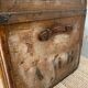 Antique trunk monogrammed coated canvas
