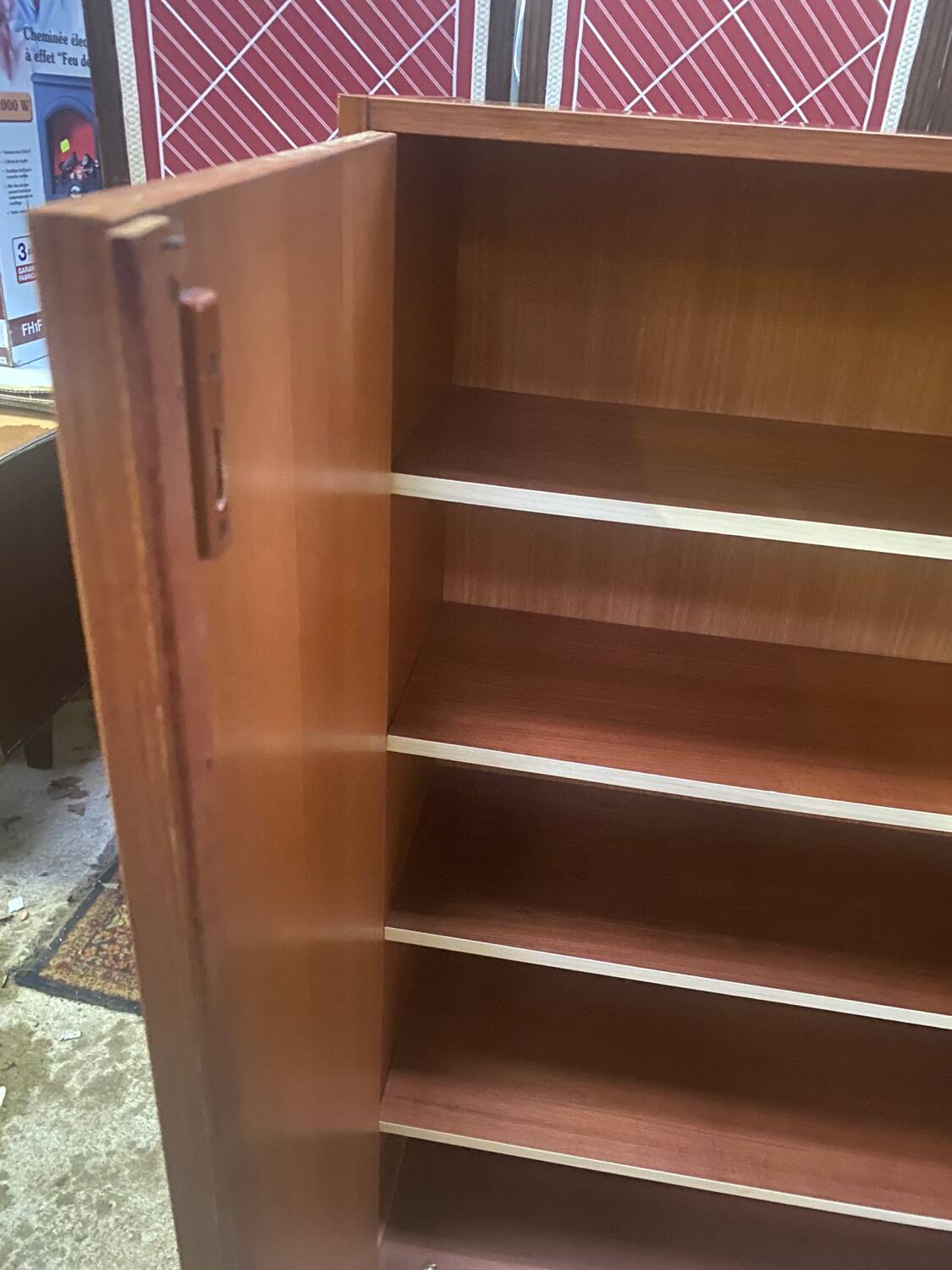 Vintage 50s wardrobe with 4 shelves