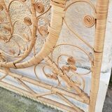 Peacock rattan headboard one person