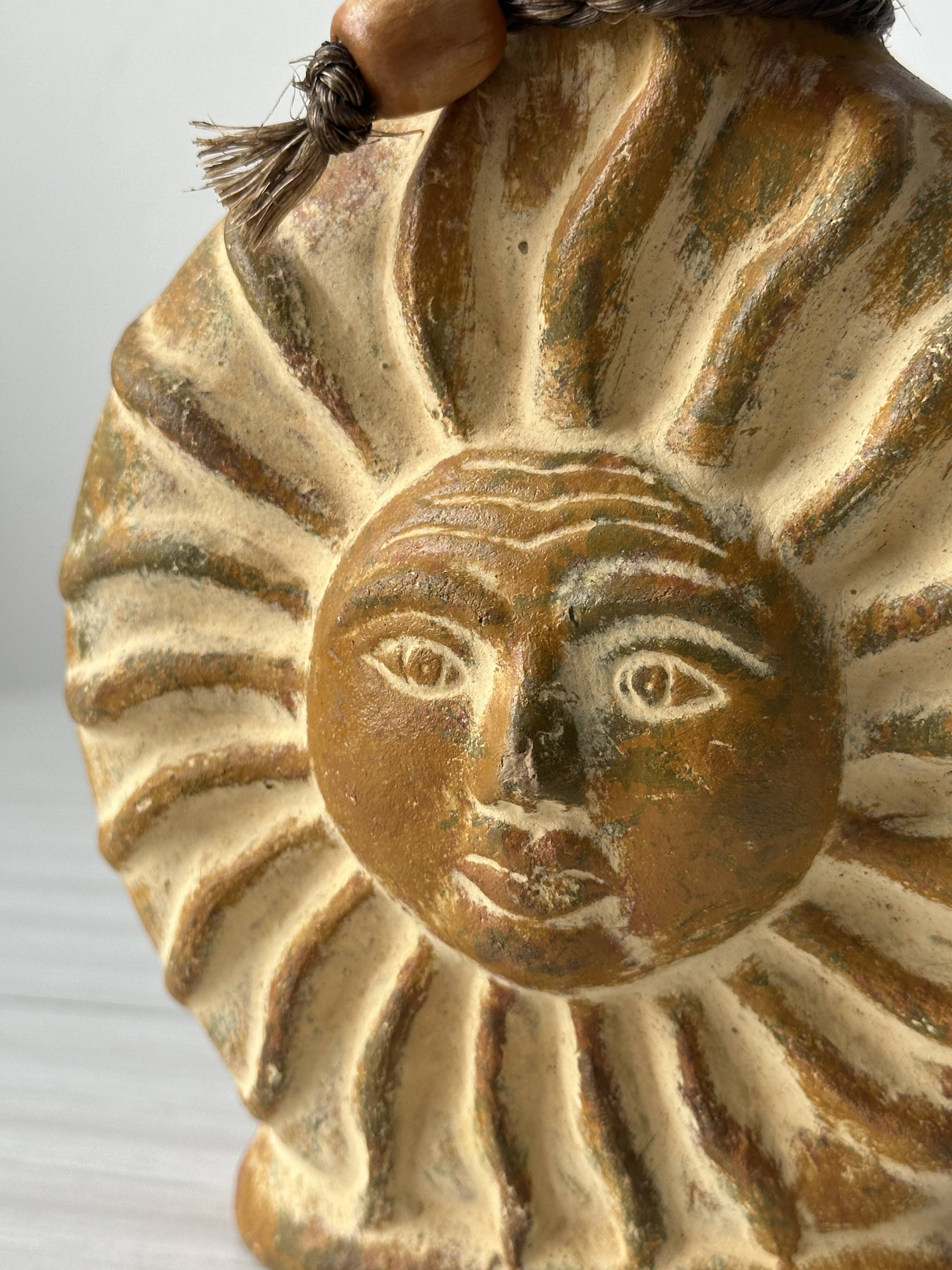 Mexican ceramic sun vase
