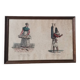 Cadre impression gravure vintage carte vernet