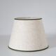 Recycled vintage lamp — ceramic art deco ball base and linen shade