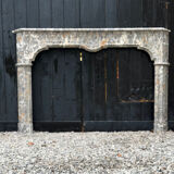 Regency fireplace in grey Ardennes marble, 18th century