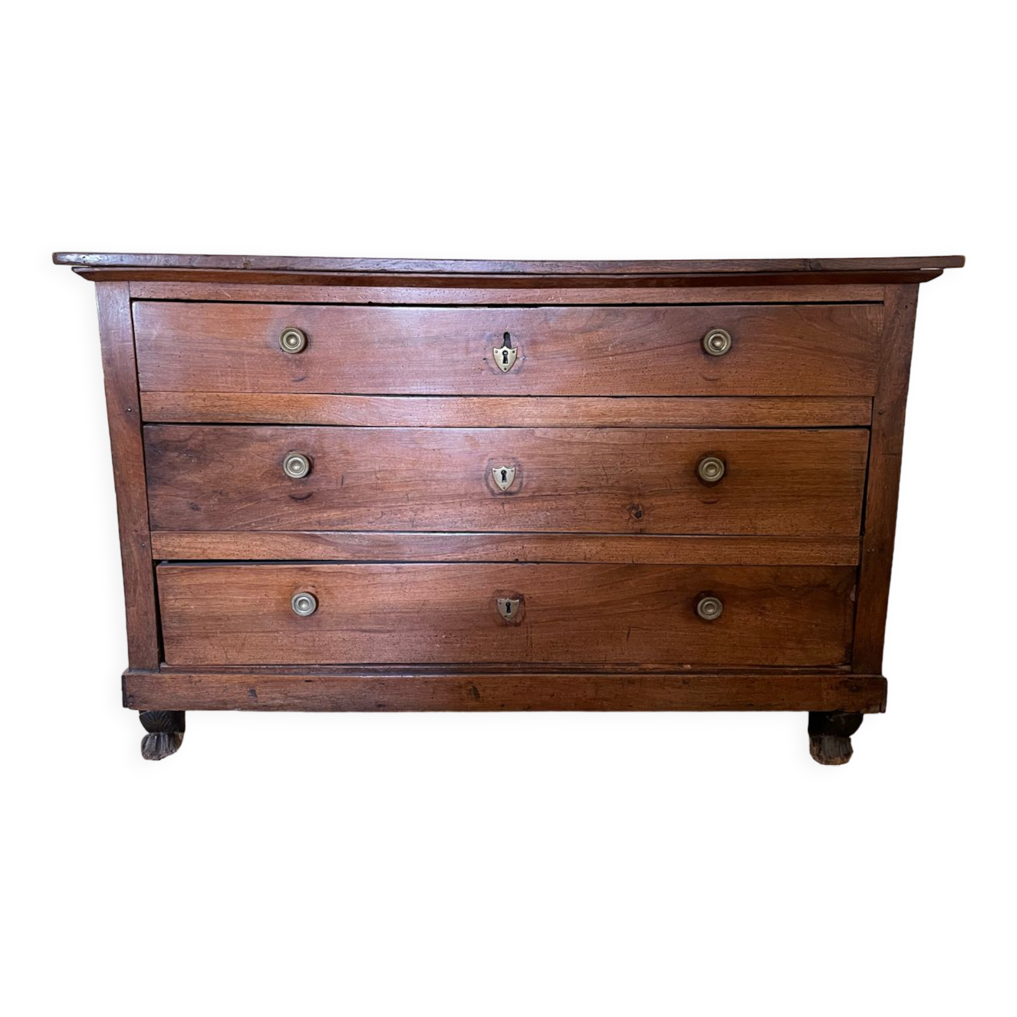 Chest of drawers in walnut and oak nineteenth