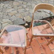 Set of 3 chairs + 1 stool baumann model gondole light oak reinterpreted