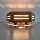 Hexagonal wooden recessed lamp, 1970s, Germany