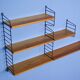 Vintage Danish beech shelf by Nisse Strinning for String, 1960s.