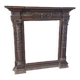 Large fireplace aedicule, carved frame, Renaissance style, 17th century, Italy
