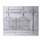 Planche de menuiserie " Portique pour entrée de propriété "