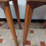 Paire de tabourets en bois