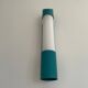 Simple cylindrical wall light in opal glass and turquoise metal, 1970s, Germany