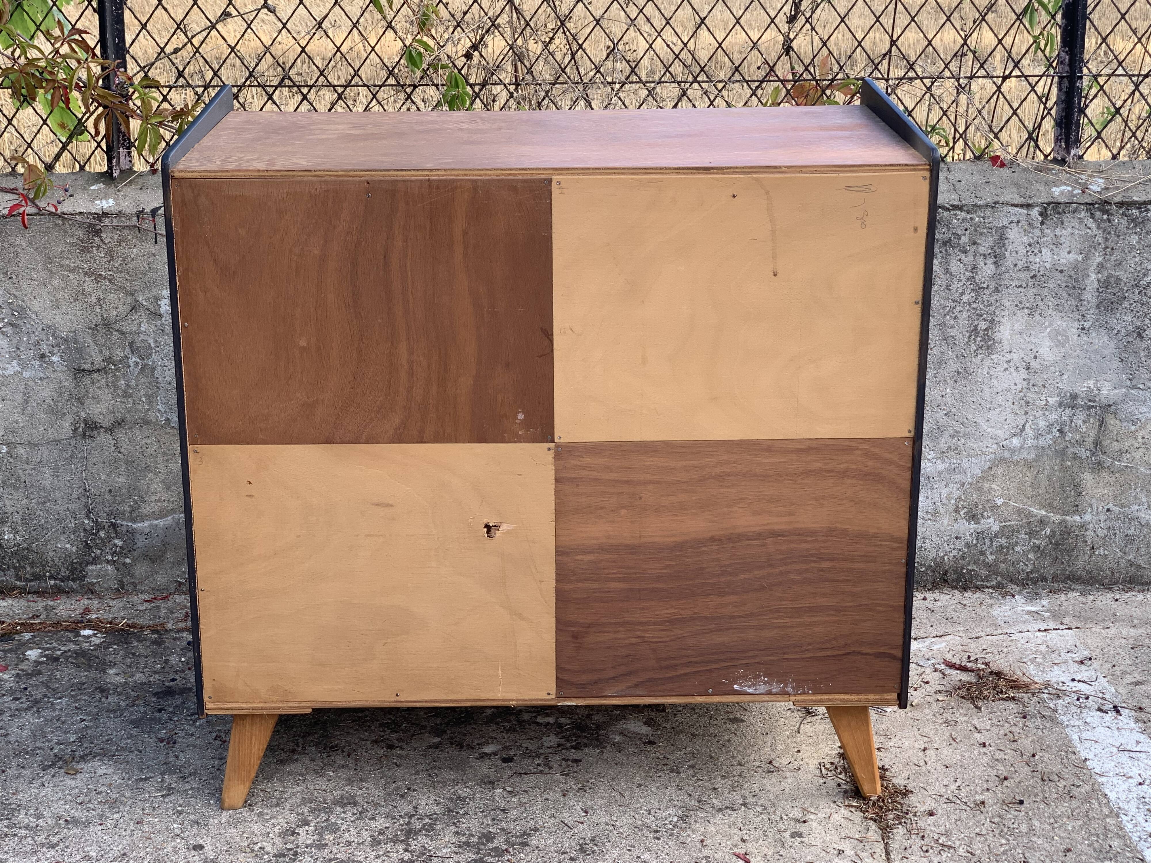 1960 compass foot chest of drawers