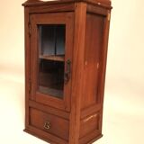 Wall display case early 20th Solid Burmese teak Height 55 cm